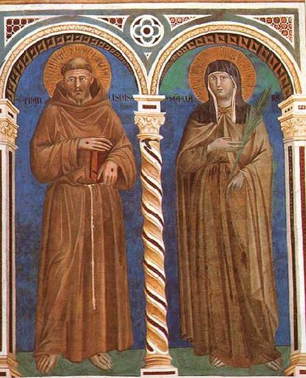 GIOTTO di Bondone Saint Francis and Saint Clare oil painting picture